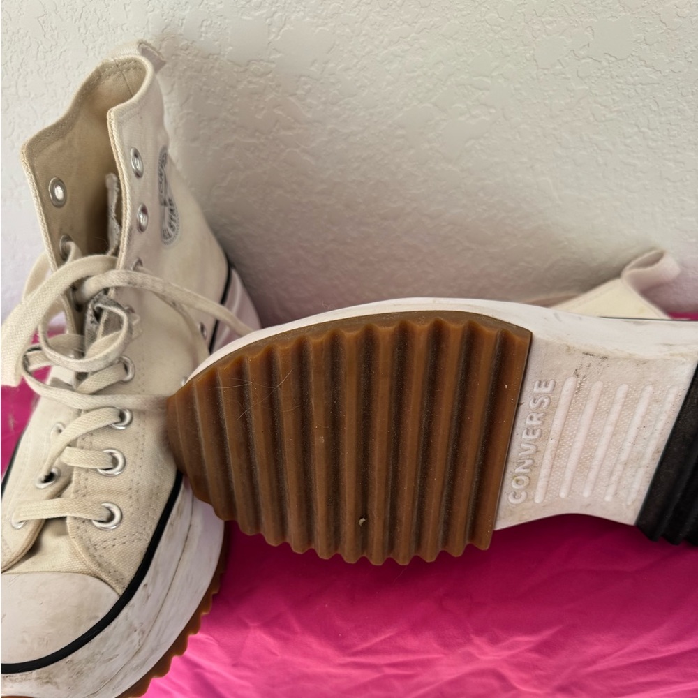 Converse Women's Off-White Platform Sneakers